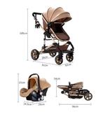 3-in-1 Kinderwagen Reissysteem met Buggy en Autostoel, Verzenden, Nieuw