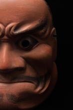 Noh masker - Hout, Metaal - Demon - Kobeshimi () (Zonder, Antiek en Kunst