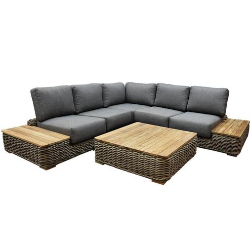 Showroommodel Sao Paulo hoek platform loungeset 4 delig, Tuin en Terras, Tuinsets en Loungesets, Nieuw, Ophalen of Verzenden