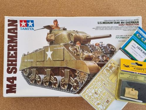 Tamiya 35190 M4 Sherman 1:35 + CMK gun/mantlet + Eduard PE, Hobby en Vrije tijd, Modelbouw | Auto's en Voertuigen, Tamiya, Verzenden