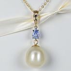 Zonder minimumprijs - Hanger - 14 karaat Geel goud Saffier -