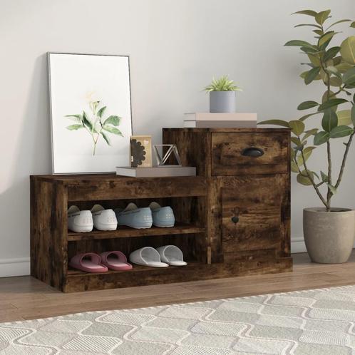 vidaXL Schoenenkast 100x42x60 cm bewerkt hout gerookt, Huis en Inrichting, Kasten | Schoenenrekken, Nieuw, Verzenden