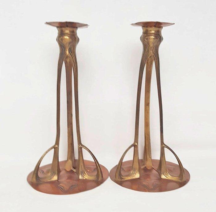 WMF - Kandelaar (2) - Koper en messing, Antiek en Kunst, Kunst | Designobjecten