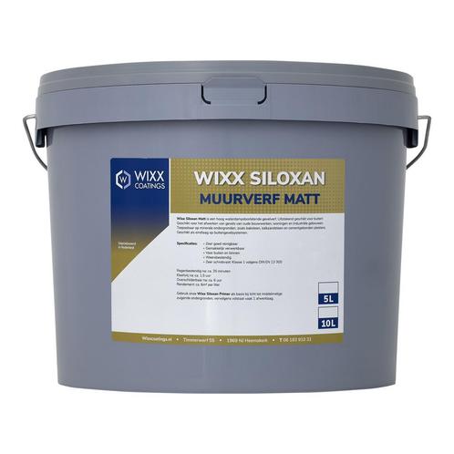 Wixx Siloxan Buitenlatex Matt RAL 9010 | Zuiver Wit 5L, Doe-het-zelf en Verbouw, Verf, Beits en Lak, Verf, Wit, Nieuw, Minder dan 5 liter