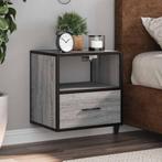 vidaXL Nachtkastjes 2st wandgemonteerd 40x31x39,5cm grijs, Huis en Inrichting, Slaapkamer | Nachtkastjes, Verzenden, Nieuw, Hout