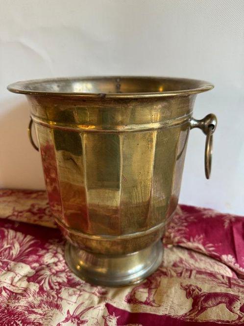 Champagne koeler - - Gouden champagne-ijsemmer, - Messing -, Antiek en Kunst, Curiosa en Brocante