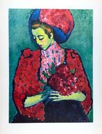 Alexej von Jawlensky - Mädchen mit Pfingstrosen / Girl with, Antiek en Kunst
