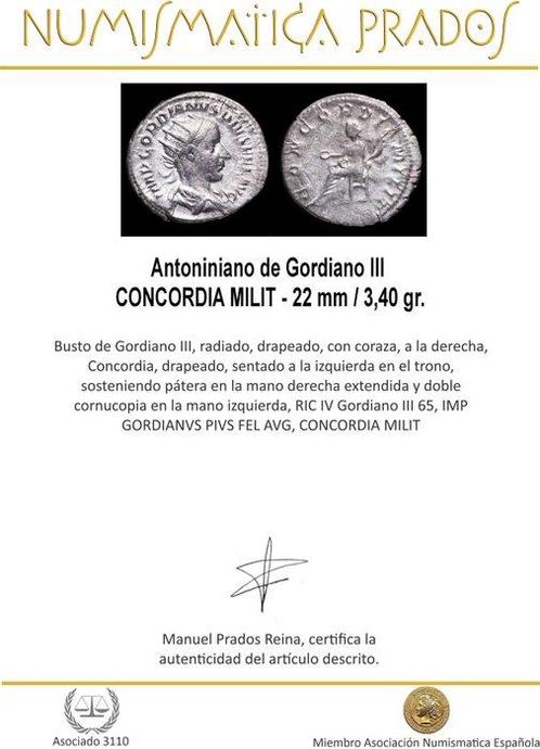 Romeinse Rijk. Gordian III (238-244 n.Chr.). Antoninianus, Postzegels en Munten, Munten | Europa | Niet-Euromunten