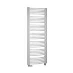 Handdoekradiator Sapho Egeon Gebogen 59.5x174.2 cm Zilver, Ophalen of Verzenden, Nieuw, Overige typen