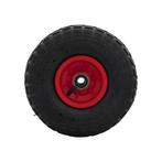 Steekwagenwiel 4.10/3.50-4 asgat 16 mm met kunststof rode, Doe-het-zelf en Verbouw, Transportwagens, Ophalen of Verzenden, Nieuw
