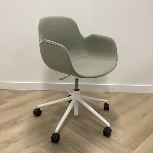 Tweedehands Normann Copenhagen bureaustoel groen - wit, Huis en Inrichting, Stoelen, Eén, Gebruikt, Stof, Ophalen of Verzenden