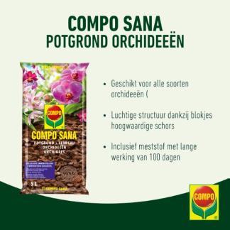 Orchidee potgrond | Compo | 5 liter (Meststof), Tuin en Terras, Aarde en Mest, Verzenden