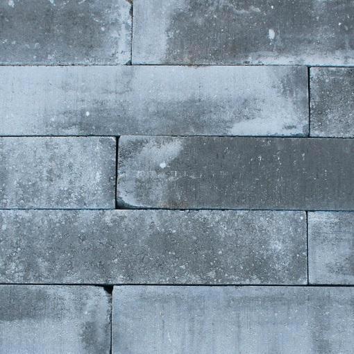 Stapelblok Wallblock Old 60x12x12 Zeeuws Bont, Tuin en Terras, Bielzen en Borders, Minder dan 100 cm, Nieuw, Beton, Blok, Minder dan 25 cm