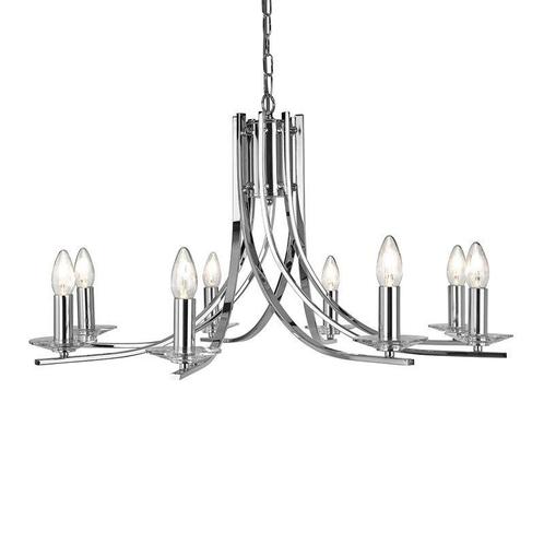 *WOONWINKEL* Design Kroonluchter 8 Chroom, Huis en Inrichting, Lampen | Kroonluchters, Nieuw, Verzenden