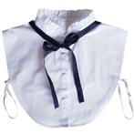 Trendy wit los blouse kraagje met zwart strikje € 13,95, Verzenden, Nieuw, Maat 38/40 (M), Wit