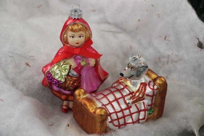 Krebs - Kerstballen Krebs: roodkapje en de boze wolf (2) -, Diversen, Kerst