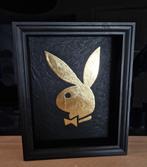 Vitrinelijst- 23ct goud Playboy bunny  - verguld in lijst