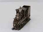 Metalen locomotief met sleeptender, lengte 25 cm. breedte..., Ophalen of Verzenden, Gebruikt