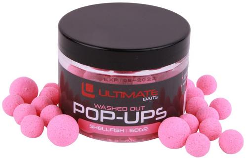 Ultimate Baits Wasted Out Pop Ups Pink Shellfish 12+15mm 50g, Watersport en Boten, Hengelsport | Algemeen, Overige typen, Nieuw