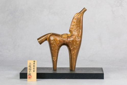 Bronze statuettes 2 set - Beeldje Brons - Japan (Zonder, Antiek en Kunst, Antiek | Overige Antiek