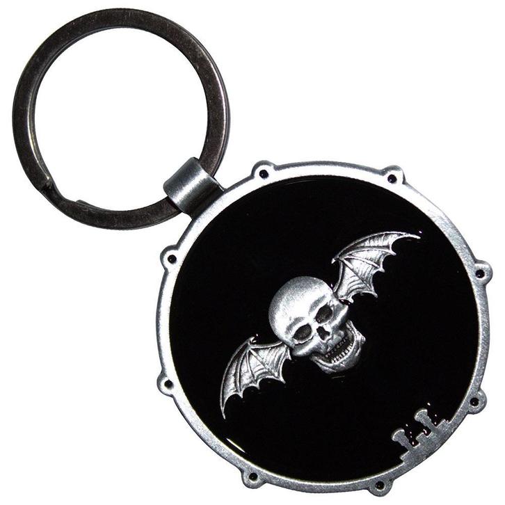 Avenged Sevenfold - Deathbat Drum Double Sided Sleutelhanger, Verzamelen, Muziek, Artiesten en Beroemdheden, Gebruiksvoorwerp