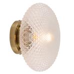 Retro wandlamp messing, Valesca, Huis en Inrichting, Ophalen of Verzenden, Nieuw, Glas, Retro