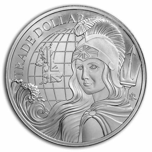 St. Helena British Trade Dollar 1 oz 2022 (5.000 oplage), Postzegels en Munten, Munten | Oceanië, Losse munt, Zilver, Verzenden