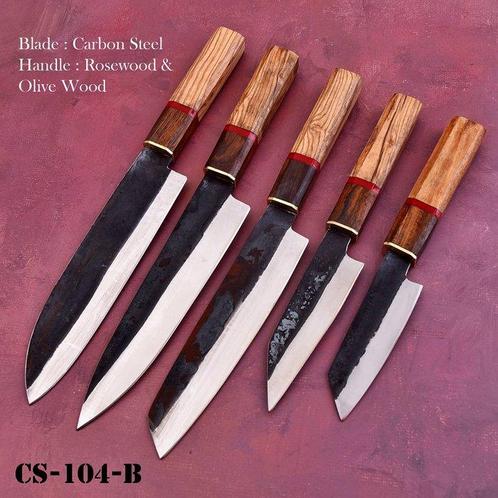 Keukenmes - Chefs knife - Hoogwaardig geslagen staal,, Antiek en Kunst, Antiek | Keukenbenodigdheden