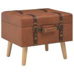 vidaXL Opbergkruk 40 cm kunstleer tan, Verzenden, Nieuw