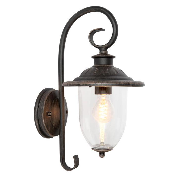 Elzas Muurlamp Rustiek Bruin Buitenverlichting, Tuin en Terras, Buitenverlichting, Verzenden