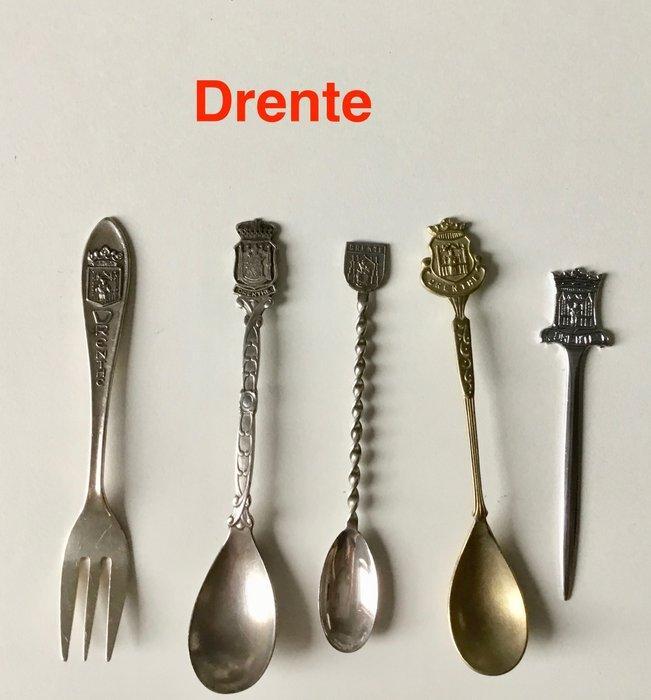 Theelepel (354) - Metaal - Provinciewapen lepeltjes, Antiek en Kunst, Curiosa en Brocante