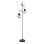 Vloerlamp MINA Industrieel 150.0cm Matt zwart E27 - 2-Lichts, Huis en Inrichting, Lampen | Vloerlampen, Nieuw, Ophalen of Verzenden