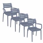 Paris tuinstoel donker grijs - 4 stuks, Tuin en Terras, Tuinsets en Loungesets, Verzenden, Nieuw