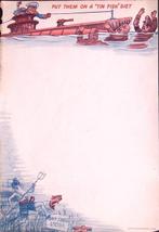 ‘Put Them On a ‘Tin Fish’ Diet’ - briefpapier (a4), Verzamelen, Verzenden, Foto of Poster