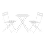 Bistroset Caprile metaal tuintafel met 2 tuinstoelen wit, Tuin en Terras, Verzenden, Nieuw