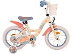 Stitch Stitch Kinderfiets Meisjes 14 inch Crème Koraal Blauw, Verzenden, Zo goed als nieuw