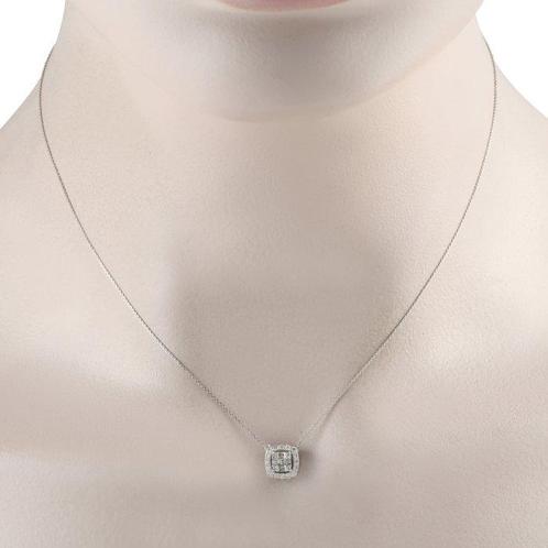 Halsketting - 14 karaat Witgoud, 14K witgouden kussenketting, Sieraden, Tassen en Uiterlijk, Kettingen