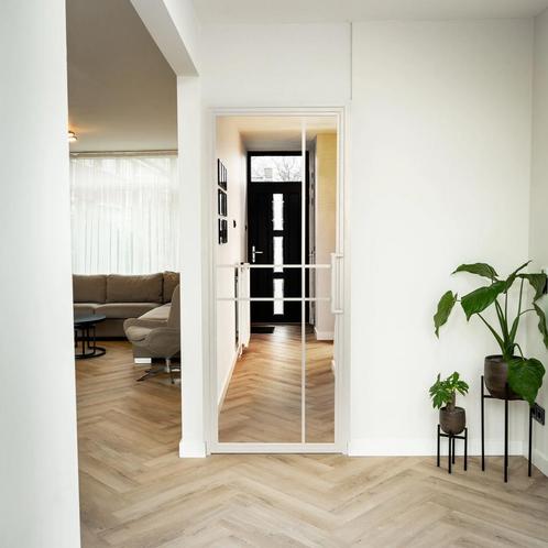 Stalen Binnendeur Wit 6 Vlaks Helder glas Luxe design, Doe-het-zelf en Verbouw, Deuren en Horren, Nieuw, Metaal, Binnendeur, 200 tot 215 cm