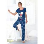 Peanuts Pyjama met snoopy-print en gestippelde broek, Kleding | Dames, Verzenden