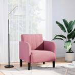 vidaXL Fauteuil met armleuningen 54 cm fluweel roze, Huis en Inrichting, Fauteuils, Verzenden, Nieuw
