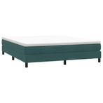 vidaXL Boxspring zonder matras fluweel donkergroen 180x210, Verzenden, Nieuw, Groen, Stof