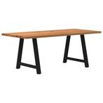 vidaXL Eettafel rechthoekig 200x90x74 cm massief eikenhout, Huis en Inrichting, Tafels | Eettafels, Verzenden, Nieuw