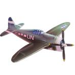 Metalen Bord reliëf - Republic P-47 Thunderbolt - 46x30cm NI, Huis en Inrichting, Woonaccessoires | Tekstborden en Spreuken, Nieuw