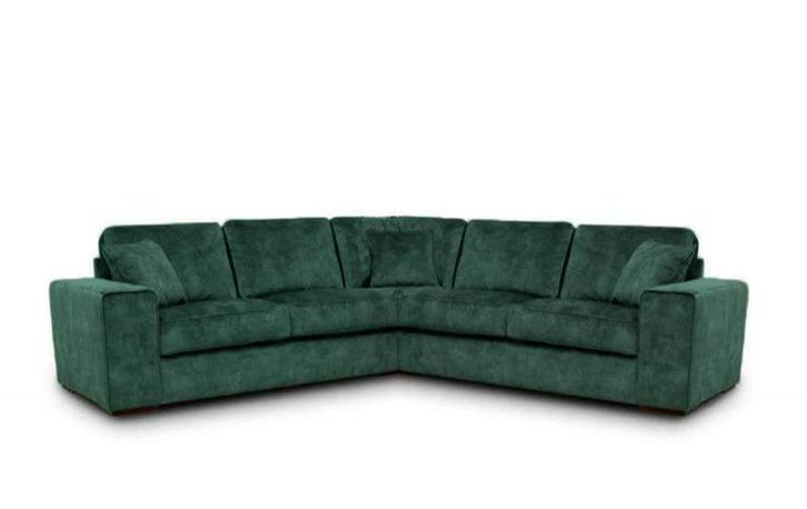 Hoekbankstel Berlicum - hoekbanken - Groen, Huis en Inrichting, Banken | Sofa's en Chaises Longues, Nieuw, Stof