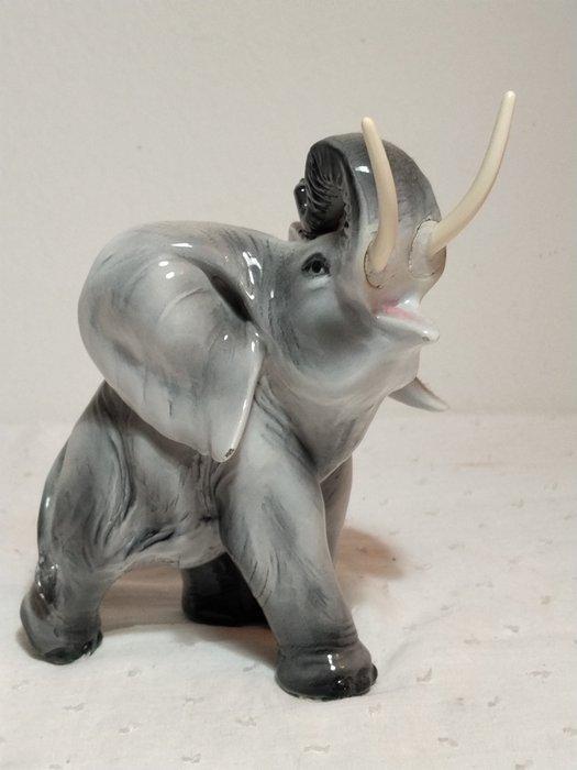 Cacciapuoti - sculptuur, Elefantino - 13 cm - Keramiek, Antiek en Kunst, Antiek | Glas en Kristal