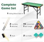 COSTWAY Opvouwbare Biljarttafel Biljarttafel met Accessoires, Verzenden, Zo goed als nieuw