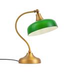 Klassieke tafellamp brons met groen opaal glas   - Clerk, Huis en Inrichting, Nieuw, Overige materialen, Klassiek / Antiek, Minder dan 50 cm