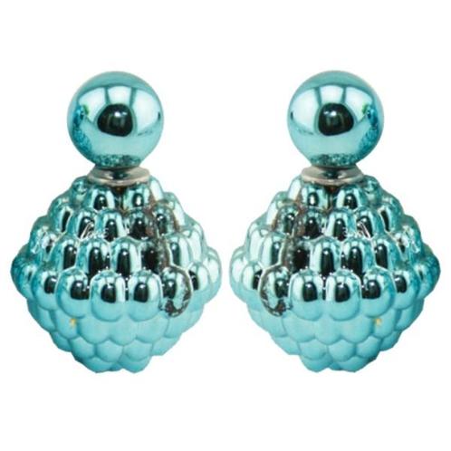 Fako Bijoux® - Oorbellen - Double Dots - Spike - Lichtblauw, Sieraden, Tassen en Uiterlijk, Oorbellen, Verzenden