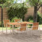 vidaXL EetTafel Bruin 150 x 90 x 75 cm Massief Teakhout, Verzenden, Nieuw