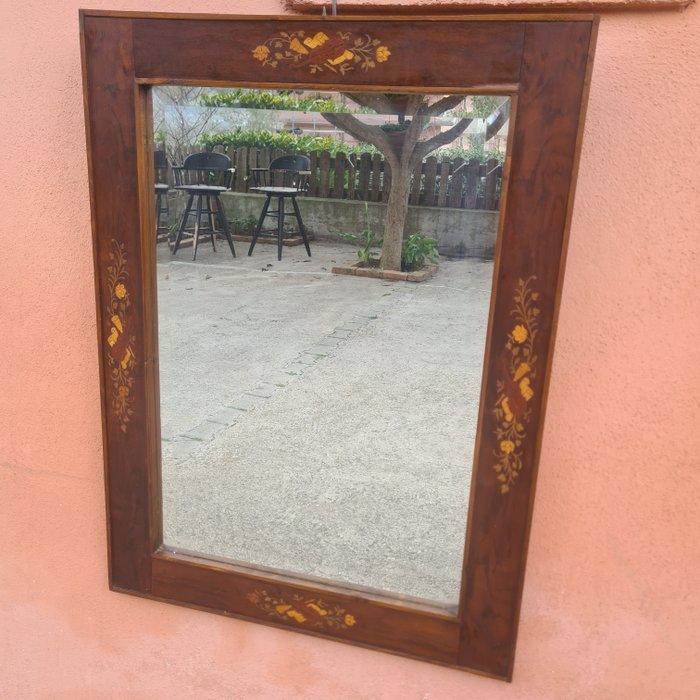 Wandspiegel - Glas, Hout, Antiek en Kunst, Antiek | Overige Antiek